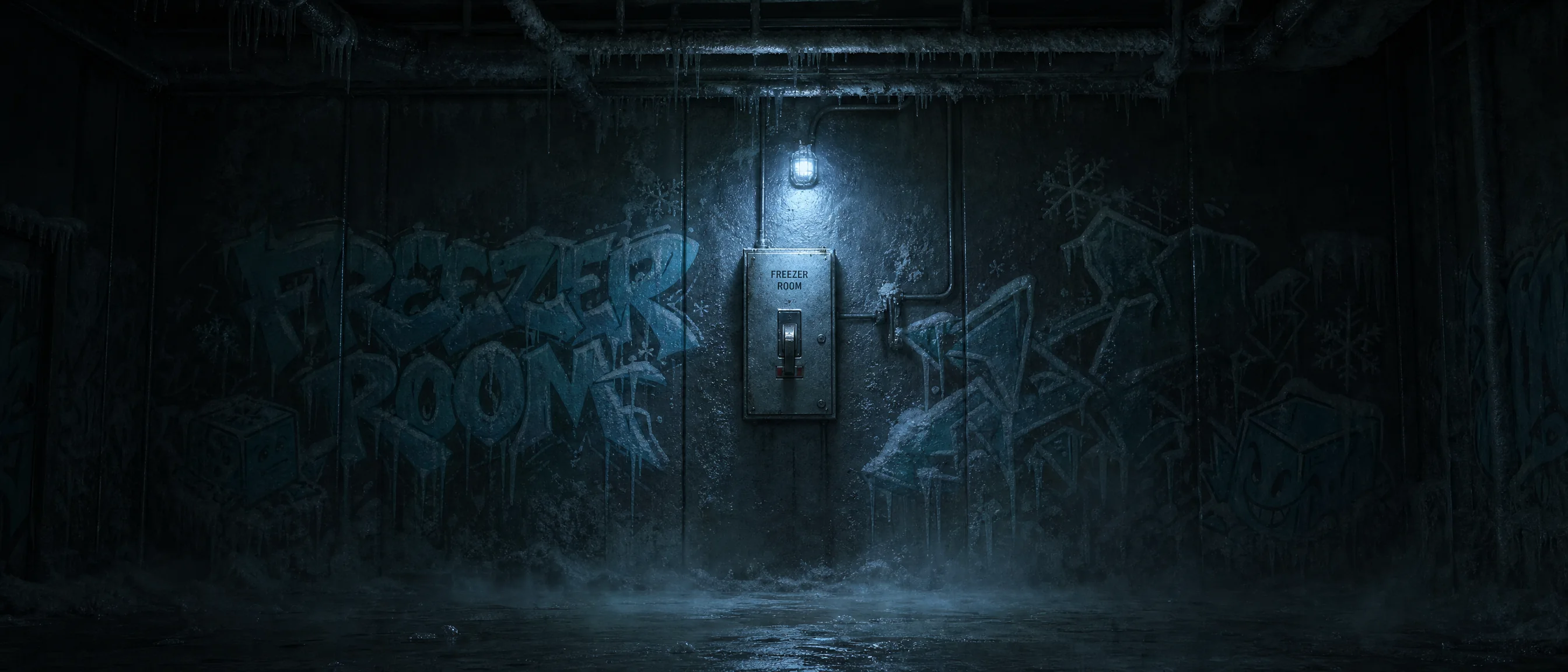 Freezer room, lights off